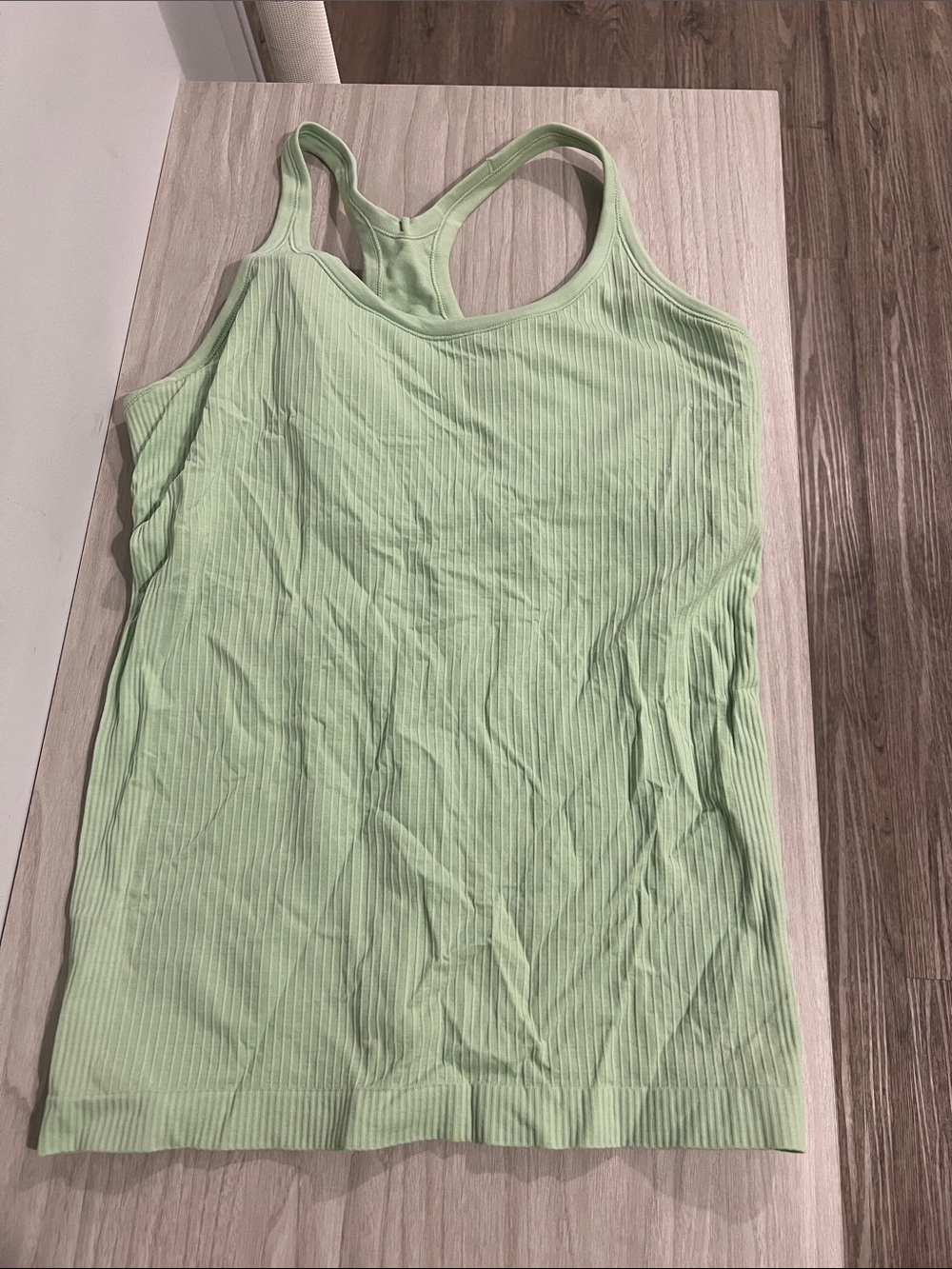 lululemon athletica Ribbed Racerback Tank - Pale Green size 12 built in bra